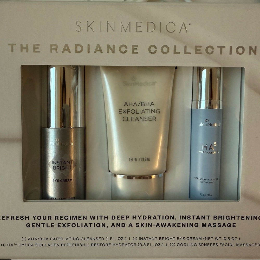 SkinMedica Radiance Collection with White and Blue Skincare